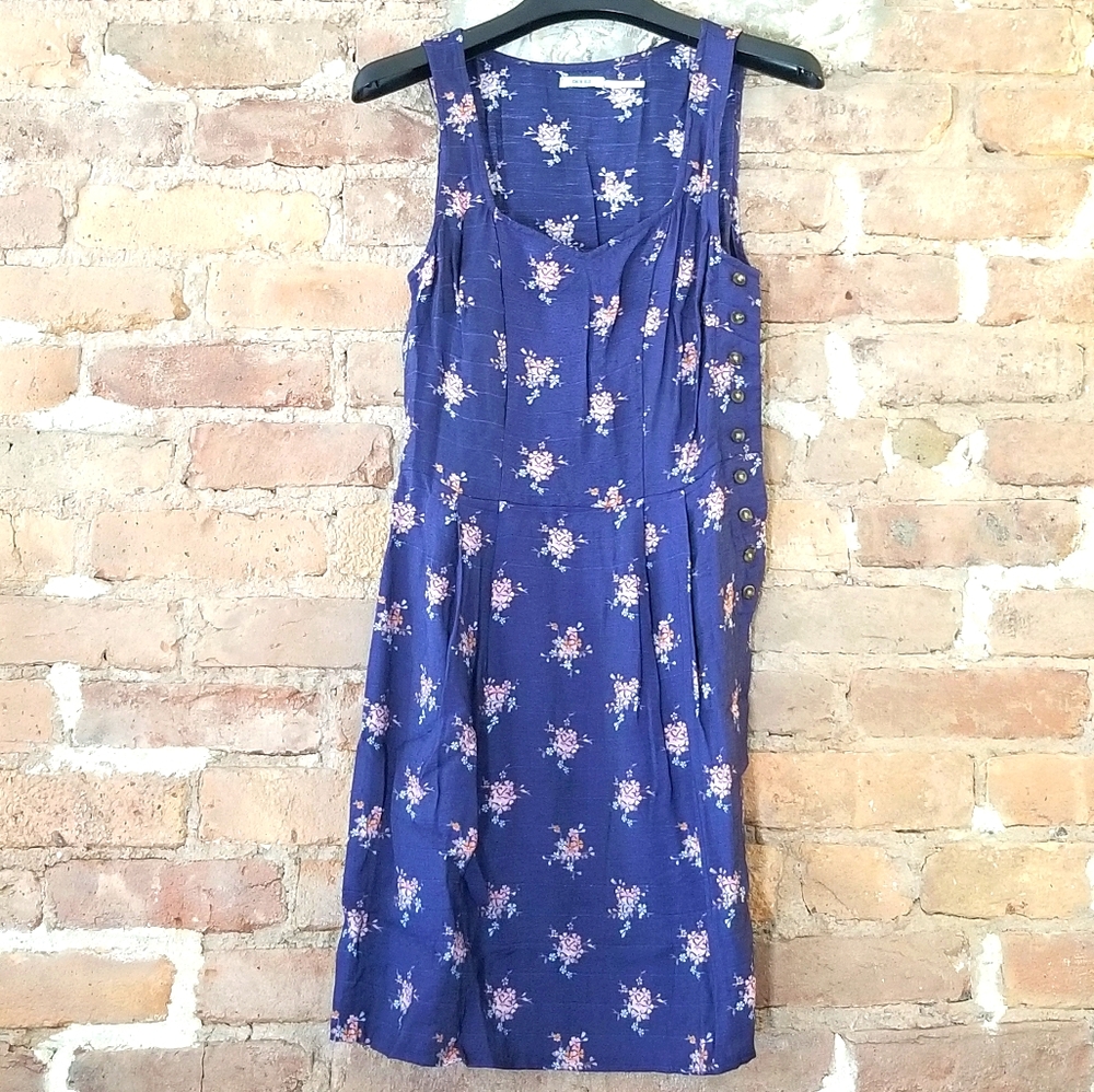 Floral Summer Dress with Sweetheart Neck